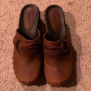 Ecco brown clogs size 39
